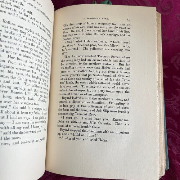 1894 Antique Book: A Singular Life by Elizabeth Stuart Phelps, Grosset & Dunlap - Picture 5 of 12